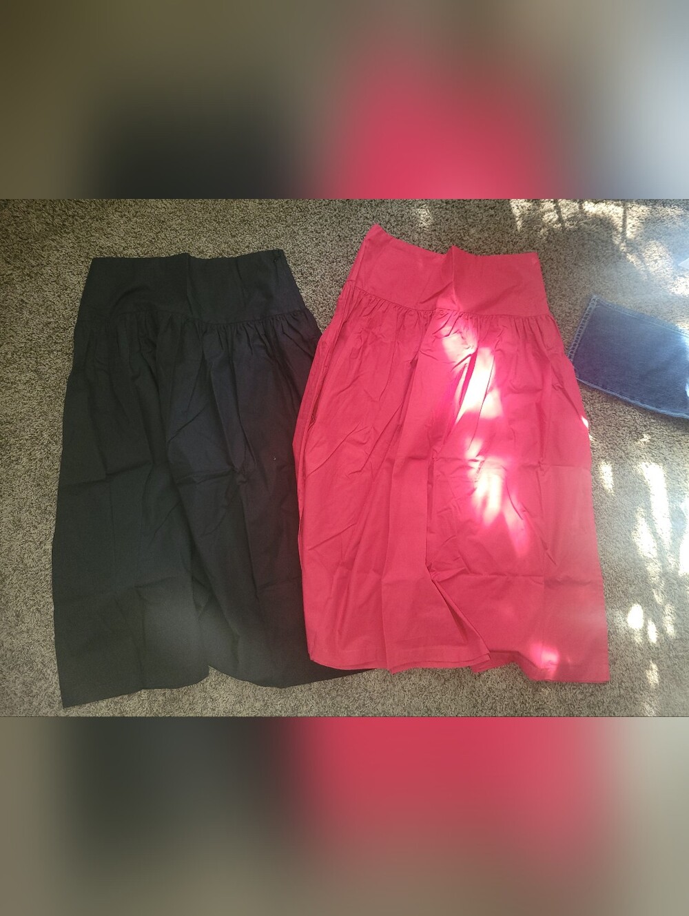 2 GAP Long Skirts M Red & Black